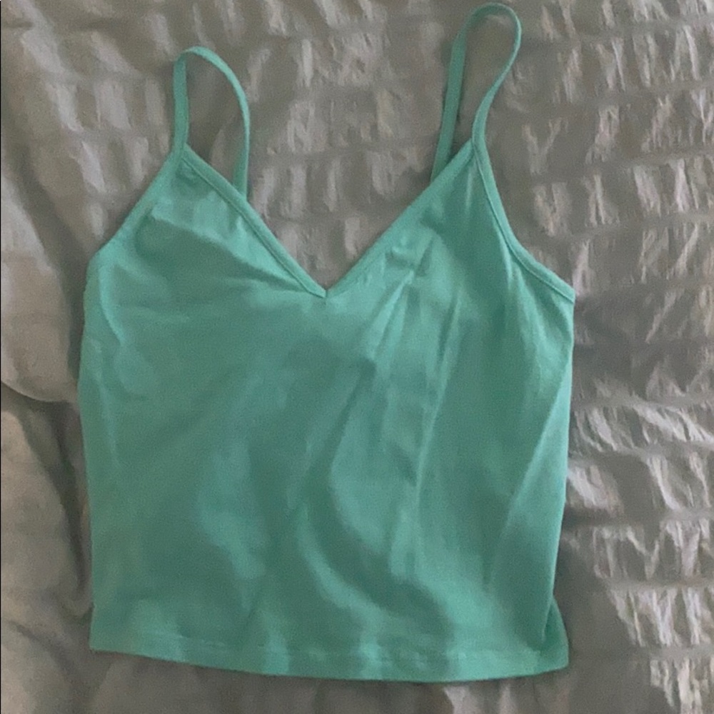 Teal crop top